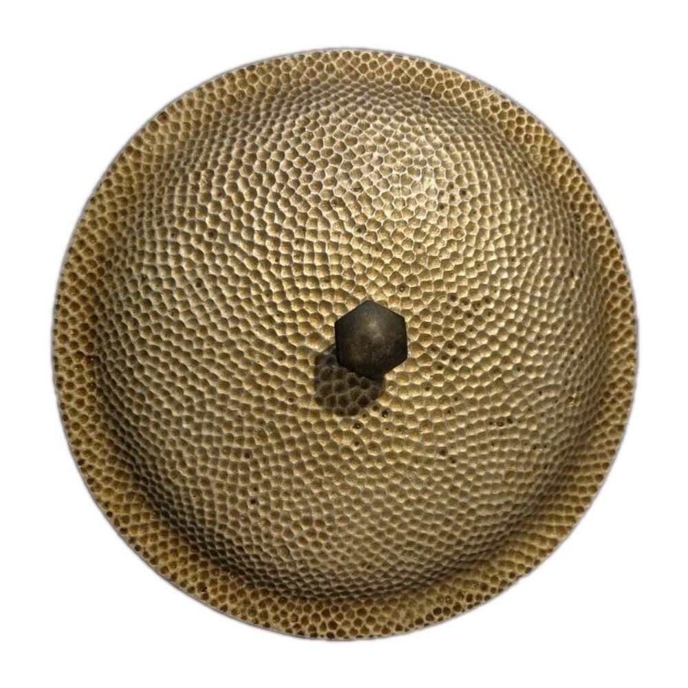 Hammered Cast Aluminum Dimpled Replacement Lid Black Knob Vintage